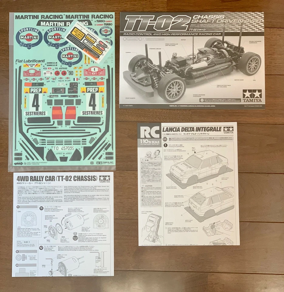 TAMIYA 58570 1/10 R/C LANCIA DELTA INTEGRALE (TT-02 Chassis) Nuovo con scatola - Immagine 4 di 4