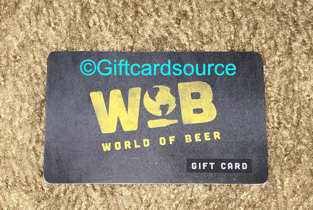 Wob World Of Beer Gift Card Collectible No Value New | Ebay