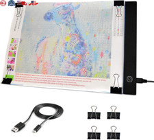 A4 LED Light Pad - Diamond Art Light Box Tracing Light Board with 3 Brightness, 
