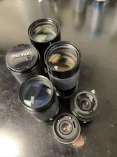 Lot of Tamron 80-210mm 1:3.8 1:4/210 CF Tele Macro Lens & Tele Converters 2X