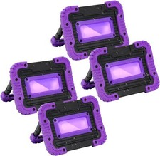 Rechargeable Black Light 4 Packs, Battery Powered Lights for 4 Packs