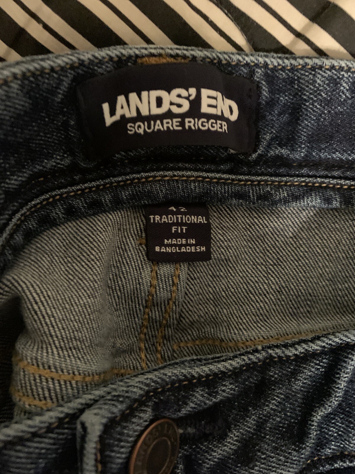Lands End Square Rigger Jeans Size 42 X 30 Mens Traditional Fit Jeans Nice eBay