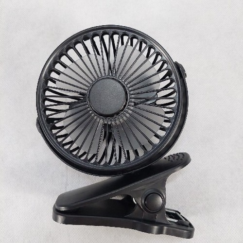 USB Rechargeable 3-Speed Mini Cooling Fan Clip-On Desk Baby Stroller Fan Black - 第 11/16 張圖片