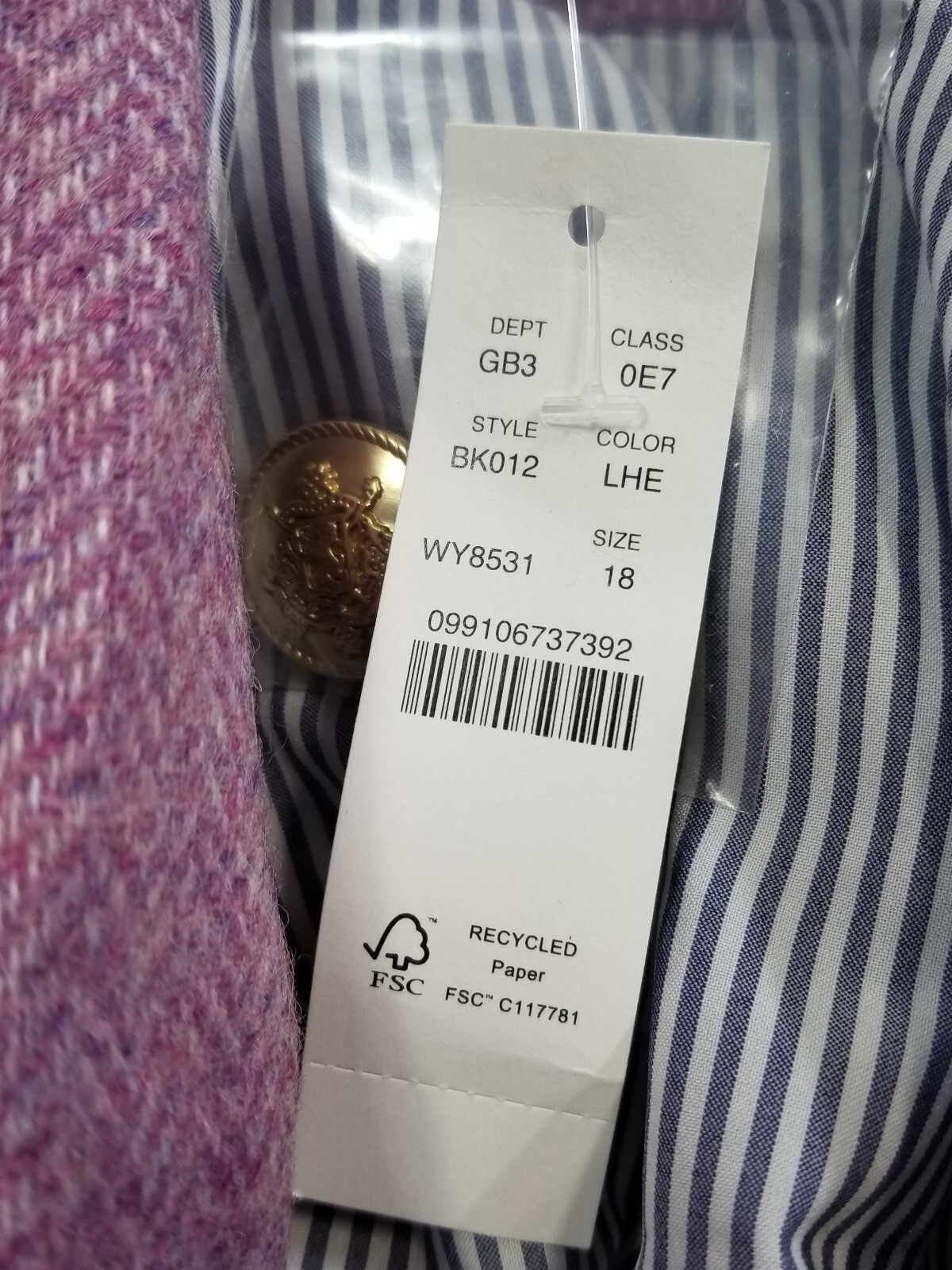 J.Crew Bristol Blazer in Lilac Herringbone Wool sz 18 eBay