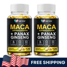 Peruvian Maca Root Capsules - Organic Extract for Men,240 Pills,Natural Vitamins