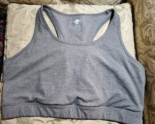 Sujetador deportivo Body & Sol gris agujero de llave trasero XXL* banda medidas 35-40" almohadilla inserciones