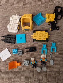 2 Sets - Lego Duplo 10529 Truck & 10931 Truck & Tracked Excavator - Retired