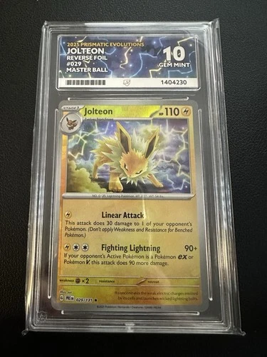 Jolteon 029/131 Prismatic Evolutions Reverse Holo MasterBall ACE 10 PERFECT SUBS