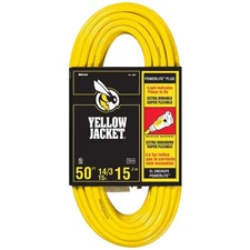 50 ft. 14/3 SJTW Outdoor Heavy-Duty 15 Amp Contractor Extension Cord with Power