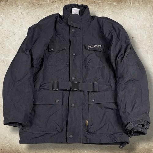 Vintage Belstaff England Mens Size XL Black Winter Jacket Coat Motorcycle EUC - Picture 1 of 18