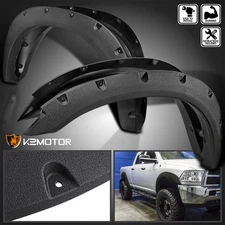 Fits 2010-2017 Dodge Ram 2500 3500 Rugged Textured Pocket Rivet Fender Flares