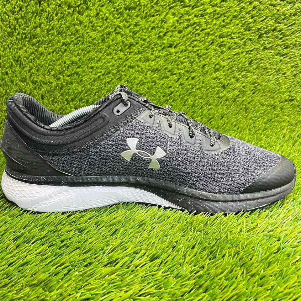 Under Armour Micro G Blur 2 Mens Size 13 Gray Black Running Shoes Sneakers - Image 4 of 4