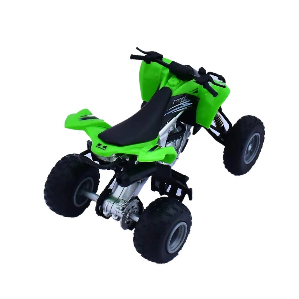 Réplica de pantalla Kawasaki KFX 450R ATV verde fundido a presión modelo 1 escala 12 Foto 2 de 4