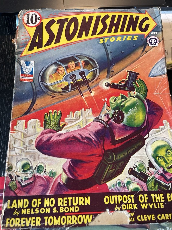 Startling Sum 1945 / ...Weird11-1937 / ASTON 4-1943 /3 Pulp magazines total