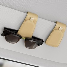 Magnetic Sunglass Holder for Car Visor 2 Pack Suede Cloth Organizer Car