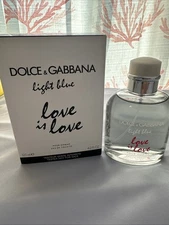 DOLCE GABBANA LIGHT BLUE LOVE IS LOVE POUR MEN TESTER 4.2 BOX AS SHOWN