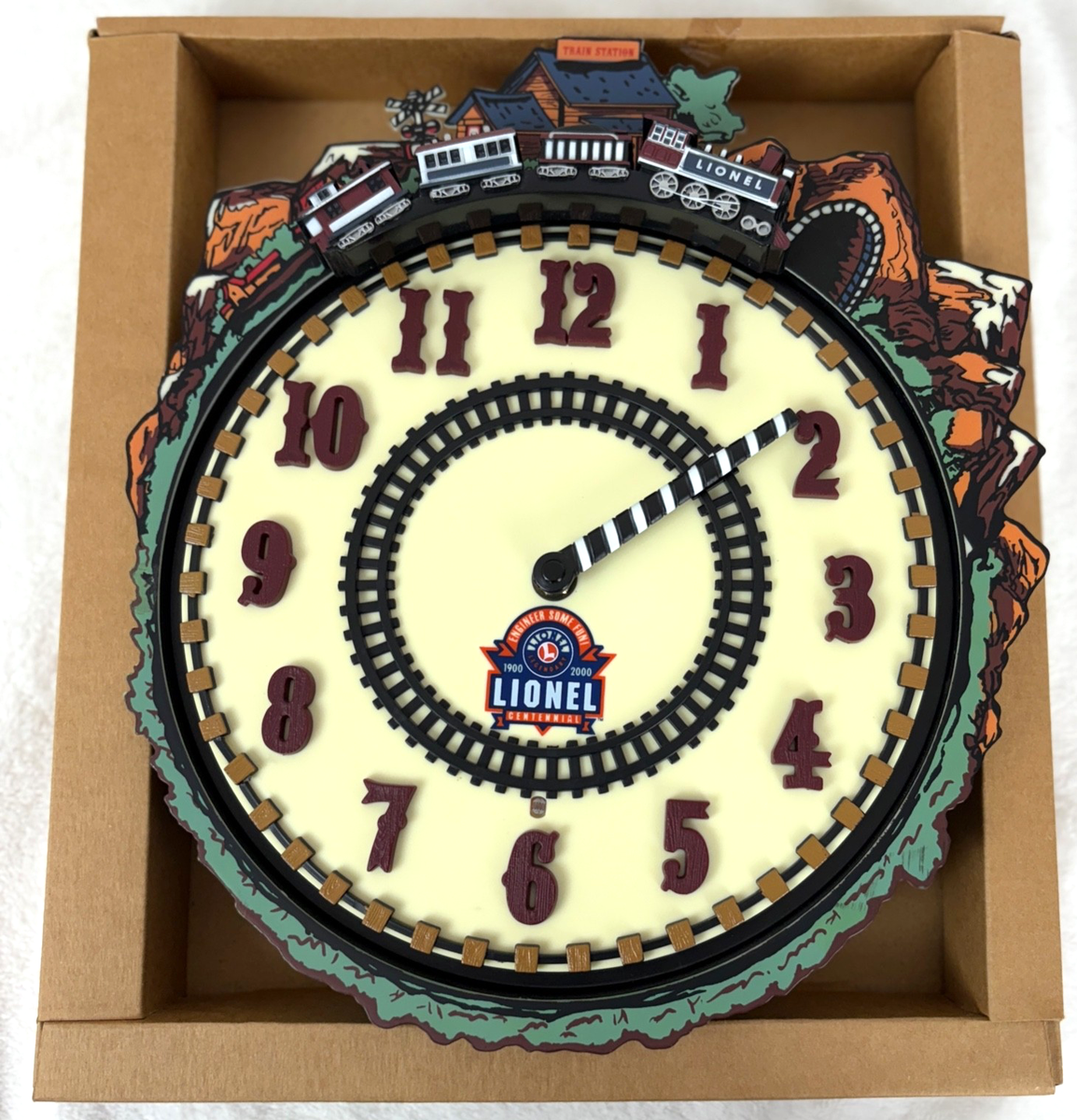 Lionel 100th Anniversary Train Clock (7183) CLOCK WORKS Train Does