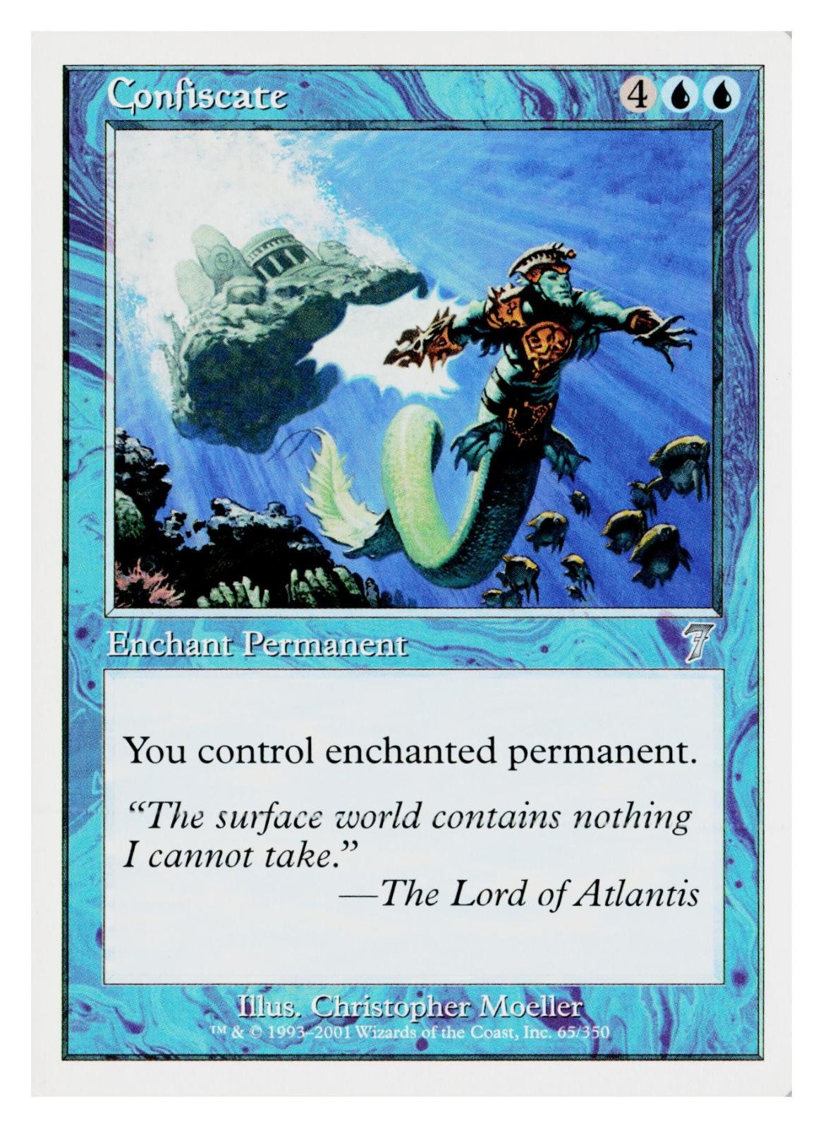 Confiscate 65 Uncommon 7th Edition Magic: The Gathering Lightly Played