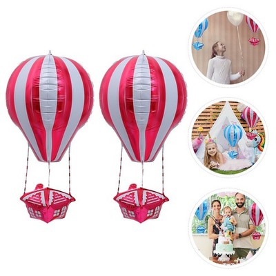 2 Stück Heißluftballon Modell Ballons Aluminiumfolie Party Ballons