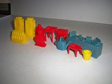 Vintage Lot of Marx Service Gas Station Accessories Parts Pumps