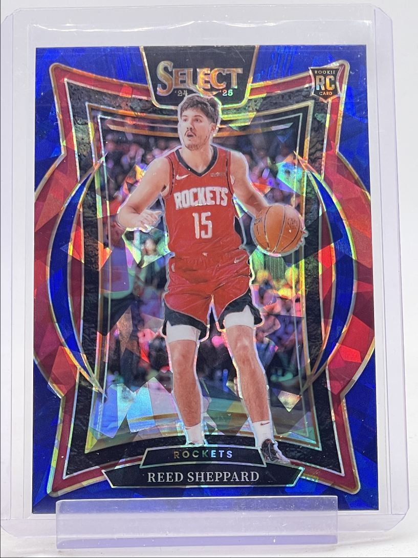 REED SHEPPARD 2024-25 SELECT CONCOURSE ROOKIE BLUE CRACKED ICE RC Q5722