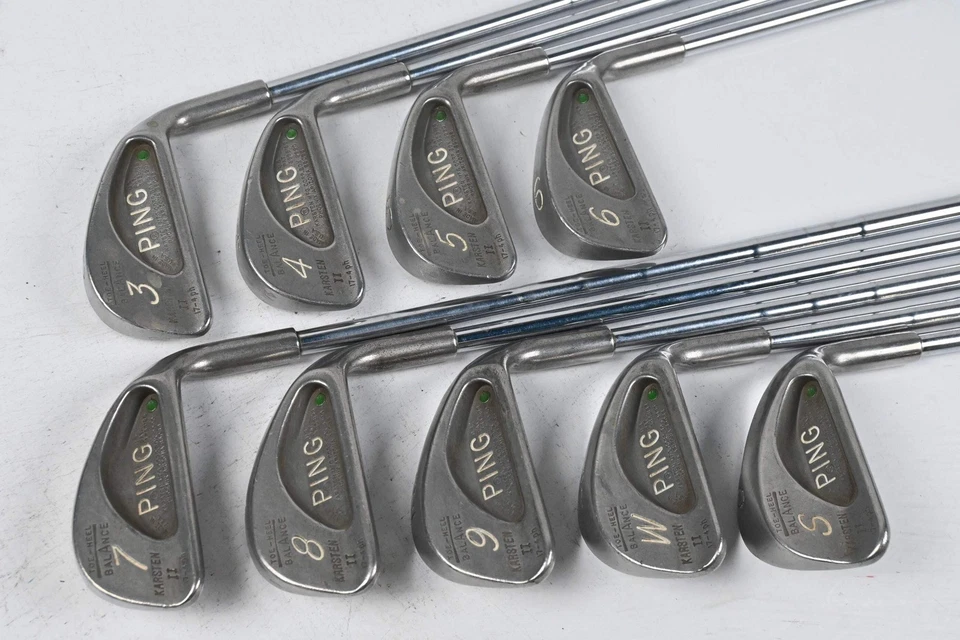 Ping Karsten II Irons / 3-PW / Green Dot / Stiff Flex Ping Karsten Shafts - Image 2 of 4