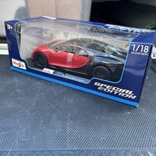 New In Box Bugatti Chiron Sport Maisto Special Edition 1:18 scale Black & Red