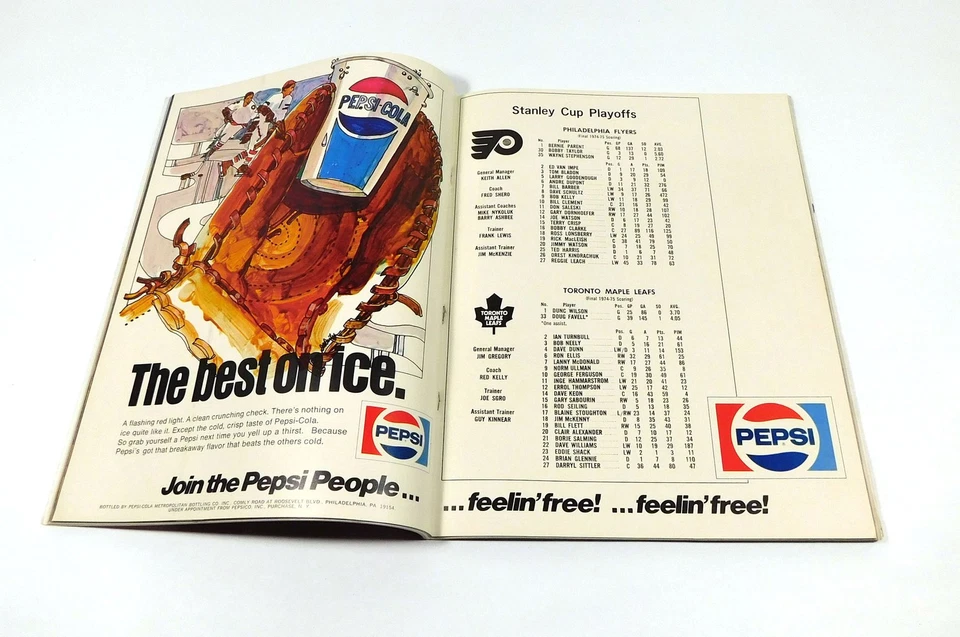 1974-75 Toronto Maple Leafs vs Philadelphia Flyers NHL Hockey Playoff Program - Image 2 of 2