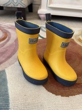 Hatley Rain Boots Toddler Size 5 -  DARLING Yellow/Navy Combo - MRSP $60