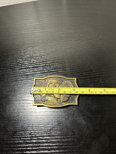 Vintage 1978 Brass Turkey Belt Buckle BTS - Picture 4 of 4