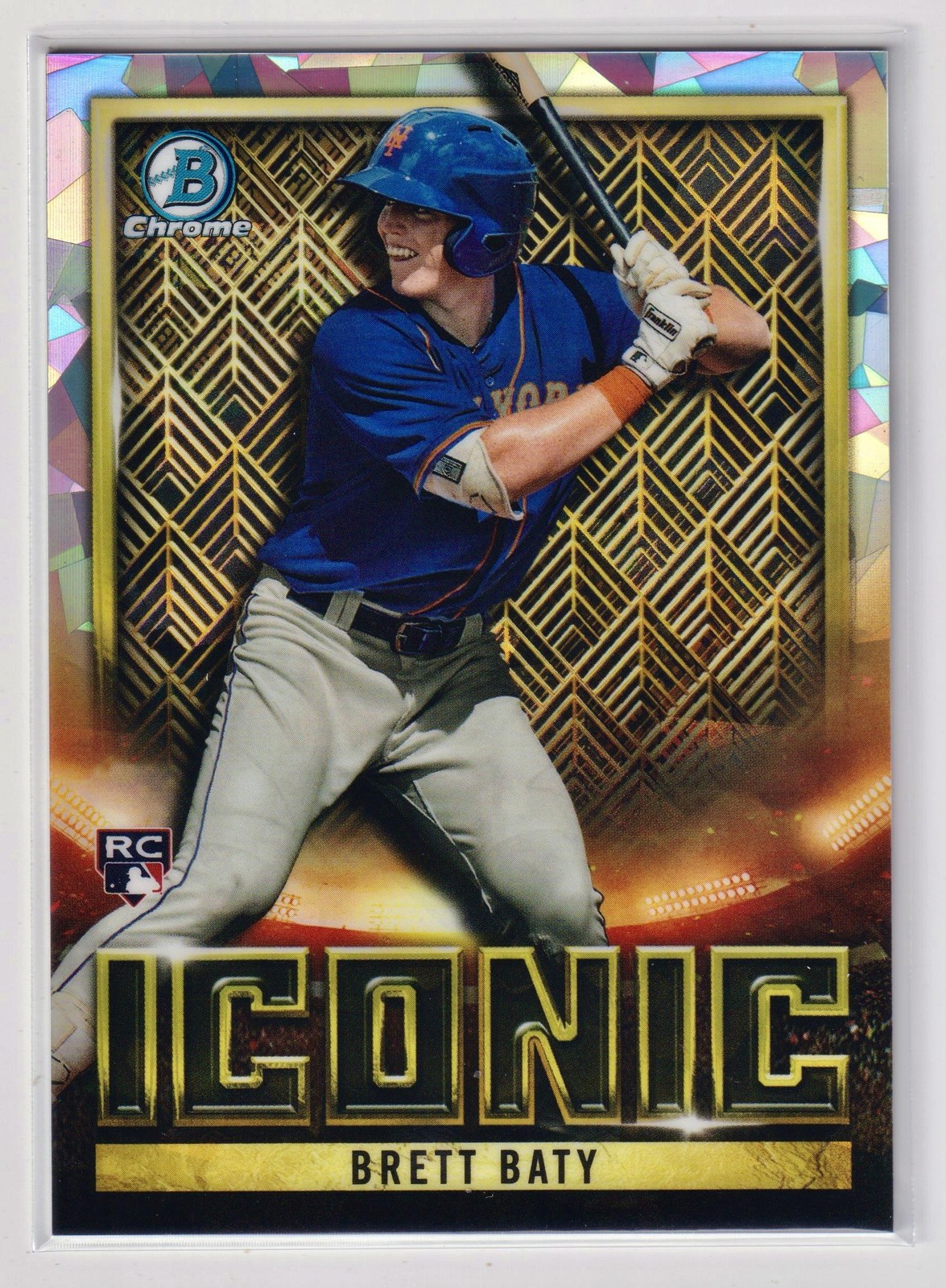 Brett Baty RC 59/150 Atomic Refractor Iconic 2023 Bowman BI-20 New York Mets