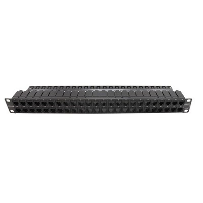 SIEMON Z6-PNL-U48K LOADED ZMAX 48-PORT CAT6 PATCH PANEL, UTP, FLAT, BLACK