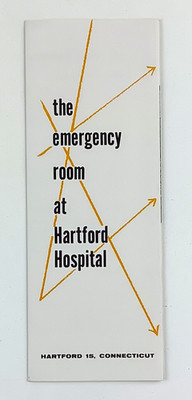 1960s Hartford CT Hospital Emergency Room ER Information Rates Vintage Brochure