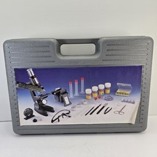 Science Deluxe Microscope Set, 100X-1200X, Case, Instruction Manual, Age 10 Vtg