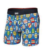 Saxx Vibe Xtra Boxer Brief Fly Men's Underwear, Day Dinking/Bold Blue, X-Large