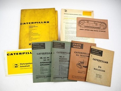 Original Caterpillar D6 Bulldozer Betriebsanleitung Ersatzteilliste Scheckheft