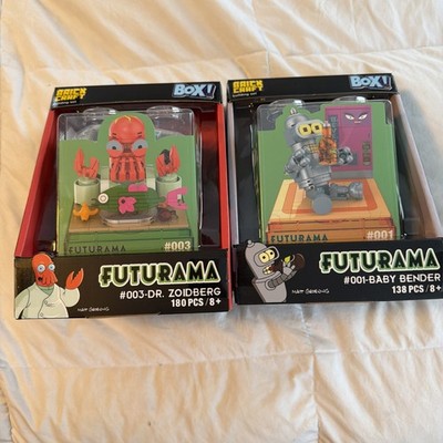 Brick Craft Box! #001 Baby Bender #002 And Dr. Zoidberg Set Of 2 New! Futurama
