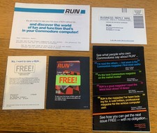 RUN: Commodore 64/128 Users Guide Inserts, Pamphlet, and Mail Slips - Vintage