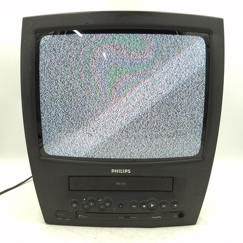 Philips CRT TV VHS Combi 14PV182/05 14” Screen Retro Gaming Television VTG Prop