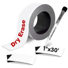 Magnetic Dry Erase Labels Roll, 1 Inch x 30 Feet, Magnetic Tape Roll, Magneti...