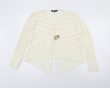 Womens UK Size M Frank Saul Ivory Cardigan Jumper