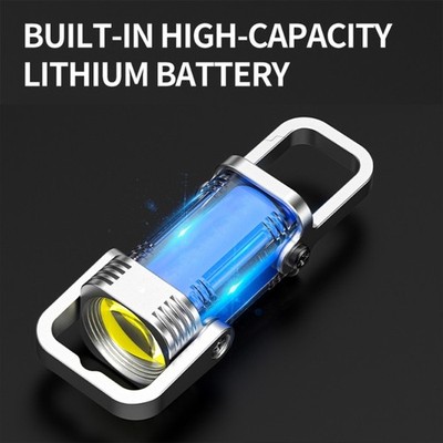 Portable Outdoor LED Work Light Keychain Rechargeable Flashlights Pendants
