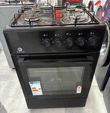 Cucina A Gas 4 Fuochi Forno a Gas Da Esposizione 60 x 60 x H85 CM Nera
