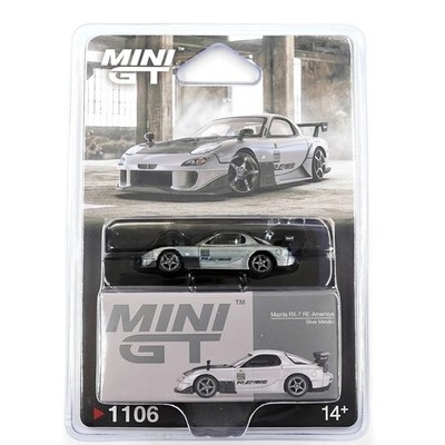 chase MINI GT MAZDA RX-7 RE-AMEMIYA METALLIC SILVER 1:64 DIECAST