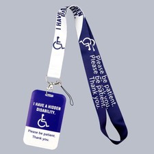 Hidden Disability Awareness Lanyard & ID Holder Neck Strap Card Badge Accessory