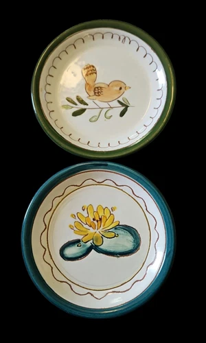 Vintage Pair Of Stangl Small Plates  5" Across