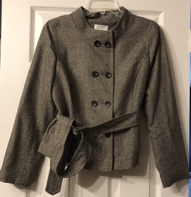 Veste Blazer Ann Taylor LOFT – Noir Et Blanc à Chevrons, Taille 8P, Coupée Petites !