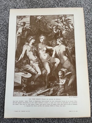 1928 l'amour et l'esprit gaulois print - les trois graces