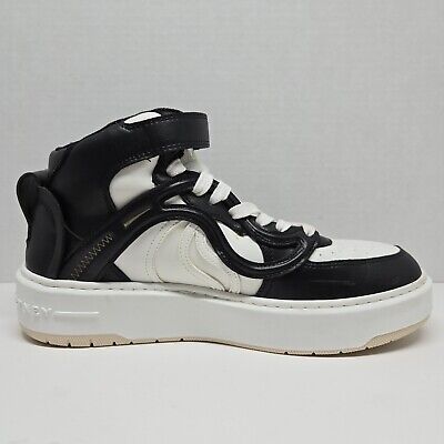 関税送料込♪Stella McCartney/S-WAVE ハイカットスニーカー Stella McCartney S-Wave 2 High Top Lace-Up Black White Women