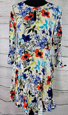 V By Very Women's Boho Dress Flowy Floral Keyhole Front Open Back Size UK  10 M | eBay